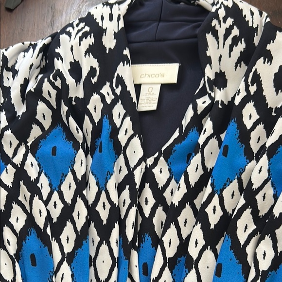 Chico's Black and Blue Maxi Dress Elegant Design - Picture 9 of 9